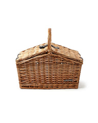 Handwoven Wicker Picnic Basket with Lid & Carry Handle | Rustic Storage & Outdoor Camping Basket image 1