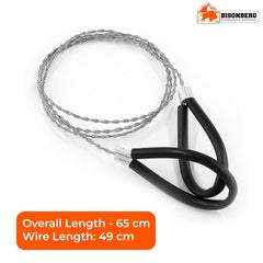Bisonberg Tree Cutter wire Outdoor Emergency Survival trees cutter String Rope, Cable Chain Saw for Wood, Tree Limbs, PVC Pipe Cutting Tool - stainless steel Wire(1pcs) image 1