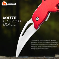 Bisonberg Dolphin Shape Folding Pocket Knife with Carabiner Clip – Mini Stainless Steel Utility Knife for Outdoor, Camping, Fishing, and Everyday Carry – Lightweight and Portable image 2
