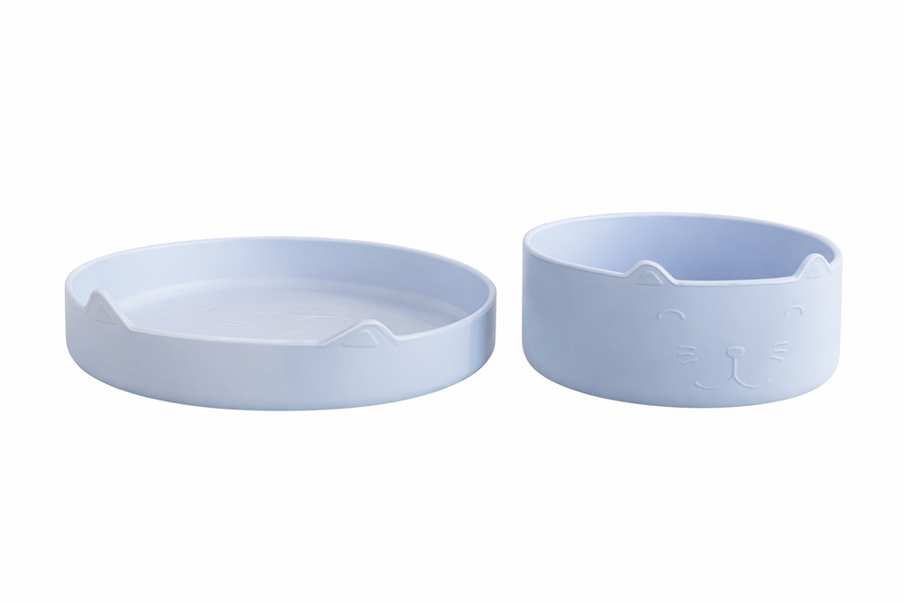 Cat Shaped Pet Feeding Bowls Set – Cute Anti-Slip Food & Water Bowl for Cats and Small Pets image 0