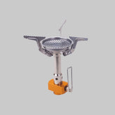 Camping Stove Burner | Portable Gas Stove | Butane Gas Burner For Outdoor Camping, Hiking, Picnic, Mini gas stove, Stainless Steel body | Folding Furnace, Camping Equipment With Pouch A12 image 0