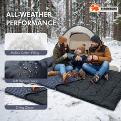 Double Sleeping Bag for Couples – Warm & Spacious Camping Bed image 2