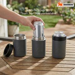 12 oz Vacuum Insulated Stainless Steel Can Cooler | Keeps Drinks Cold for Hours image 3