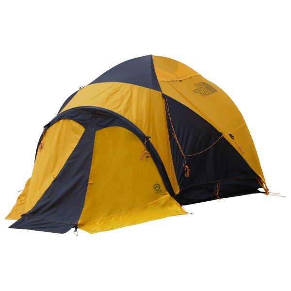 4 Person Waterproof Camping Tent – Heavy Duty Double Layer Outdoor Family Trekking Dome Tent (Yellow & Black) image 0