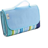 Outdoor Foldable Beach Picnic Mat/Camping mat Polyester, Waterproof & Sand Proof - 5X6.5 Feet Floral Blue (2 Person) image 0