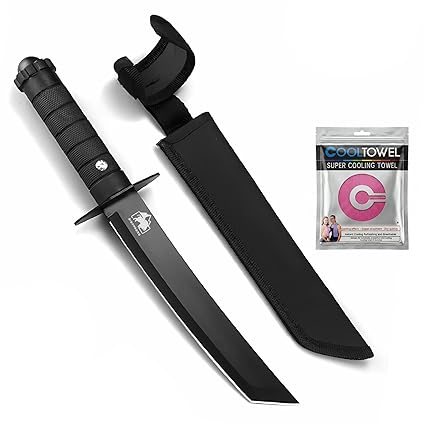 BISONBERG Kitchen Knife/Utility Knives for Kitchen Home & Office Use Ideal for Portable, Travel - Black (Manual) with Mini cooling towel image 0
