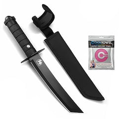 BISONBERG Kitchen Knife/Utility Knives for Kitchen Home & Office Use Ideal for Portable, Travel - Black (Manual) with Mini cooling towel image 0