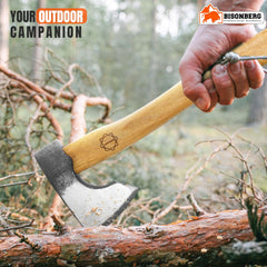 Bisonberg Gardening Axe Hatchet Axe Wood Handle Cutting Axe, Camping Axe Gardening Tools image 1