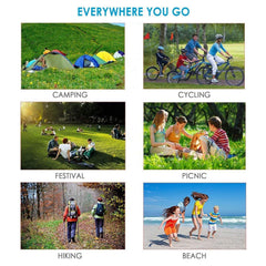 Outdoor Foldable Beach Picnic Mat/Camping mat Polyester, Waterproof & Sand Proof - 5X6.5 Feet Floral Blue (2 Person) image 3