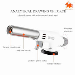BisonBerg Auto Ignition Butane Gas Blow Torch for Outdoor |BBQ Tool Burner Flamethrower Welding Gun (Flame Gun) image 2