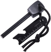 Spark Fire Starter, Thick Bushcraft Survival Firesteel Rod with Flint Striker Ruler Serrated Striker Rapid Camp Fire Maker Kit Serrated Edge with Bottle Opener image 0