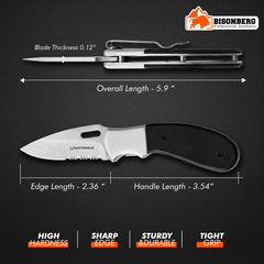 Stainless Steel Folding Pocket Knife – Outdoor Camping & Utility Tool image 2