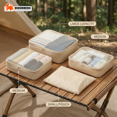 Bisonberg Travel Packing Cubes Set of 4 – Breathable Mesh Organizer Bags for Camping & Travel image 2