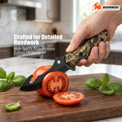 Bisonberg Tactical Fixed Blade Hunting Knife with Sheath | Outdoor Camping & Survival Knife