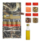 Bisonberg 5Pcs Plastic 5 Storage Compartments Travel Spice Container Masala jar Spice Container Camping Spice Kit image 0