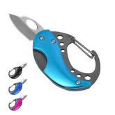 Bisonberg Mini Folding Knife with Carabiner Clip | Pocket EDC Knife for Camping, Hiking, Travel & Outdoor Use – Stainless Steel Blade – Compact & Multi-Color image 0