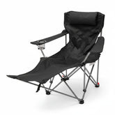 Reclining Camping Chair with Footrest – Portable Outdoor Lounge Seat image 0