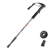 Trekking Pole, 65-130 cm Adjustable Height, Collapsible, Lightweight, Anti Shock, Multicolour, Hiking or Walking Sticks, Adjustable for Trekking with In-Build Compass image 0
