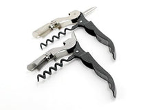 Metal Double Hinged Restaurant Waiter Quality Compact Corkscrew with Foil Cutter. image 3