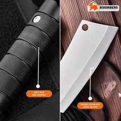 BISONBERG Kitchen Knife/Meat Knife for Kitchen Home & Outdoor Cooking Use Ideal for Portable, Travel - Silver image 2