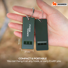 Whistle High Sound for Outdoor Survival with Chain, Three Tube High and MultiAudio Whistle, Emergency Whistle for Camping Hiking Adventure, Survival Gadgets - 1 pc image 3