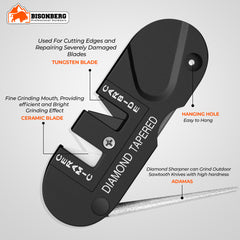 Manual Knife Sharpener, Kitchen Rod Sharpening Tool for Steel Knives image 1