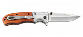 Premium Stainless Steel Folding Camping & Outdoor Knife – Wooden Handle & Pocket Clip Daily Utility