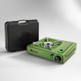 Stainless Steel Camp Gas Stove with Carrying Case for Camping Hiking Portable Chulha for Outdoor Travel Stove, Camping