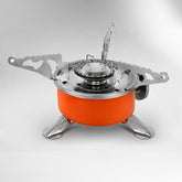 Camping Gas Stove Lightweight Folding Furnace Outdoor Metal Camping Stove For Picnic Cooking Gas Burners Folding Stove With Storage Bag - Stainless Steel A5
