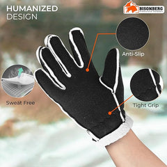 Winter Warm Men & Women Woolen Knitted Hand Gloves and Winter Wear Set Free Size - Protective Warm Hand Riding - Snow & Windproof image 3