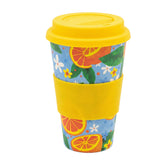 Reusable Travel Coffee Cup – Eco-Friendly Bamboo Fiber Mug with Lid image 0