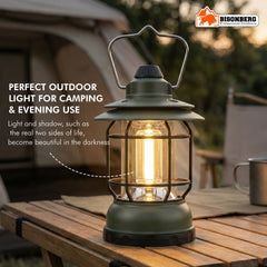 Rechargeable Vintage Camping Lantern – COB LED Outdoor Light image 1