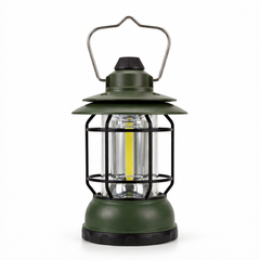 Rechargeable Vintage Camping Lantern – COB LED Outdoor Light image 0
