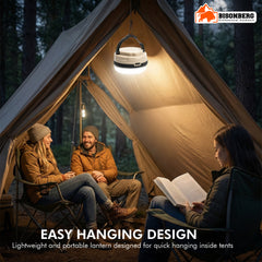 Bisonberg LED Camping Lantern – Portable Hanging Tent Light with 3 Modes (Battery Powered) image 1