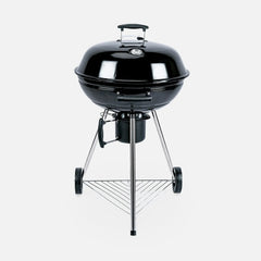 Portable Charcoal BBQ Grill with Lid & Wheels – Outdoor Kettle Barbecue image 2