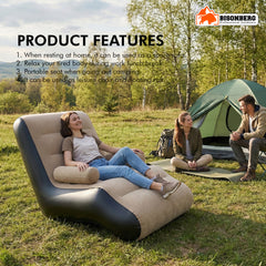 Inflatable Lounge Chair – Portable Comfortable Indoor & Outdoor Sofa image 3