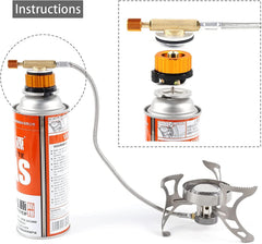 Camping Cooking Set with Cookware Bowl Pot Pan and Kettle, (Camping Stove Adapter Converting Screw) image 2