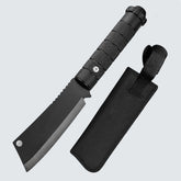 BISONBERG Kitchen Utility Knife, Meat Knife Manual, Portable for Home and Outdoor Cooking, Black