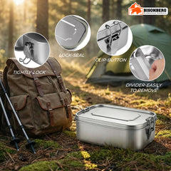 Stainless Steel Bento Lunch Box | 1200ml Leak-Proof Lunch Container” image 3
