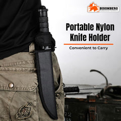 BISONBERG Kitchen Knife/Utility Knives for Kitchen Home & Office Use Ideal for Portable, Travel - Black (Manual) with Cover image 3