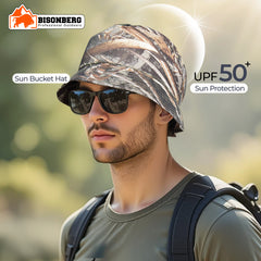 Bisonberg Earthtone Camo Bucket Hat Nature-Inspired Street Style with a Rugged Edge image 2