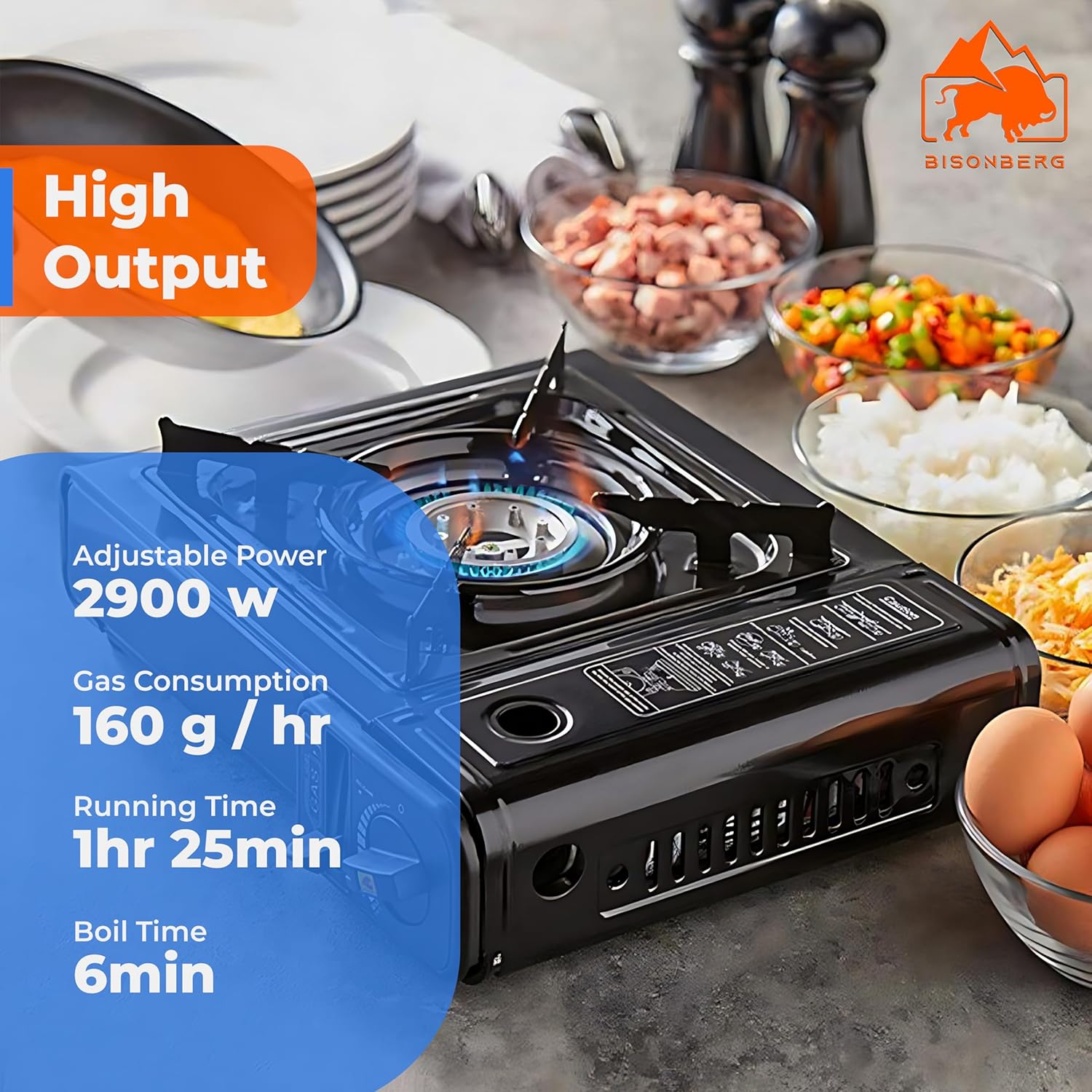 Stainless-Steel Mini Portable Camping Stove 2900W image 6