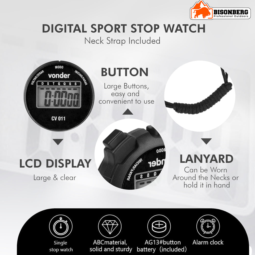 Digital Sports Stopwatch Timer – Vonder CV011 image 4