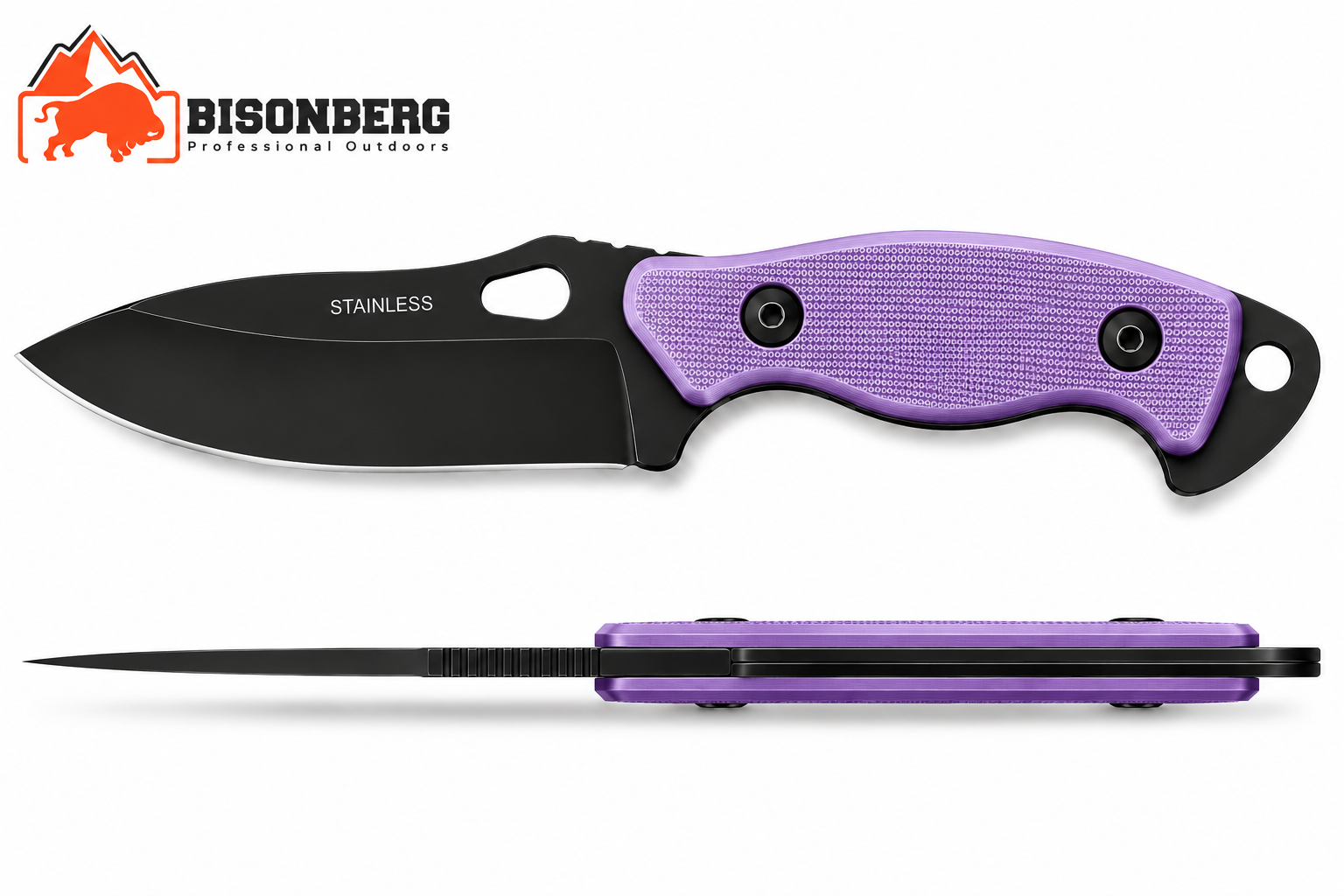 Bisonberg l  Compact Refurbished  Fixed Blade Knife  | Outdoor Camping & Survival Knife