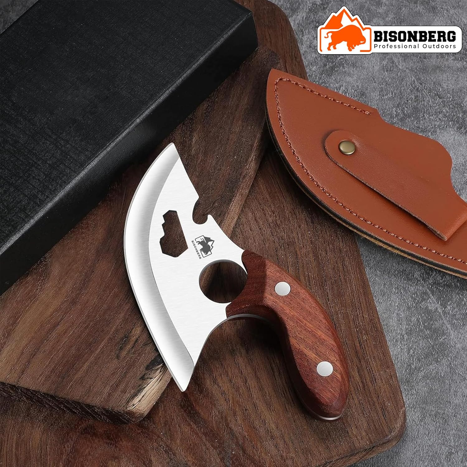 Kitchen Utility Knife, Wooden Handle, Professional Fruit and Vegetable Cutter, Portable image 5