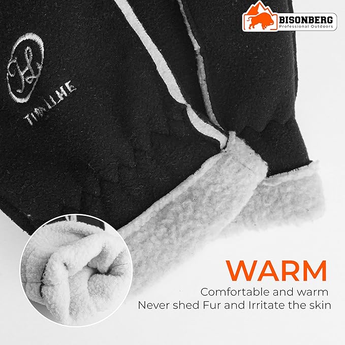 Winter Warm Men & Women Woolen Knitted Hand Gloves and Winter Wear Set Free Size - Protective Warm Hand Riding - Snow & Windproof image 4