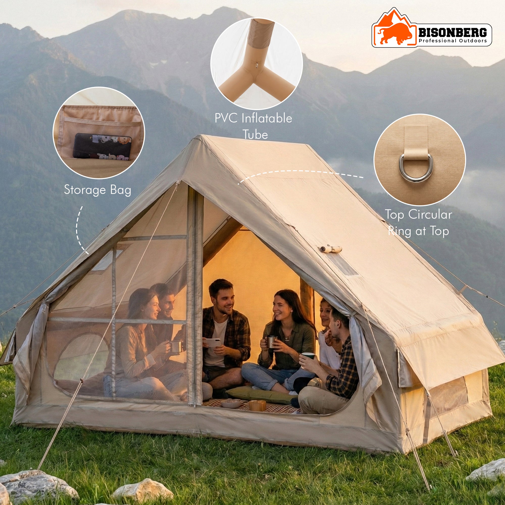 Inflatable Camping Tent – Waterproof Large Outdoor Family Shelter image 4