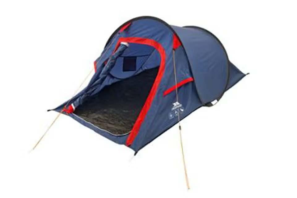 Polyester Camping Tent 2 Person Ultralight Easy Set Up and Carry Family Backpacking for Camping, Hiking, Outdoor Festivals, Car Trip, Blue,Red image 0