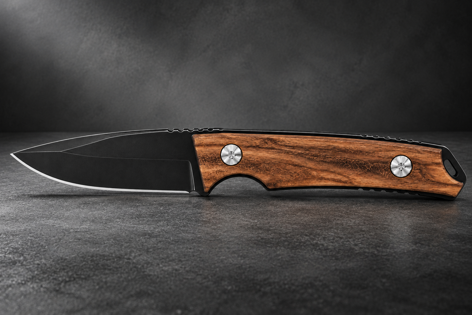 Bisonberg l Fixed Blade Wooden Handle Knife  | Outdoor Camping & Survival Knife