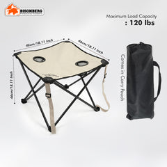 Foldable Camping Stool with Cup Holders – Portable Outdoor Seat image 2